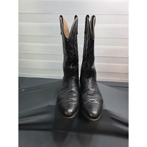 VTG Palomino 932 Black Mens Size 10.5 B Leather USA Western Cowboy Boots